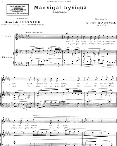 Madrigal lyrique Op. 3 n. 4