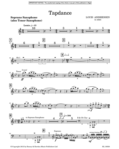 Soprano Saxophone/Tenor Saxophone