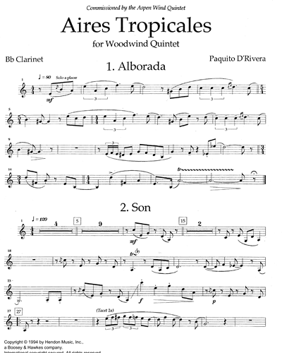 Aires Tropicales for Wind Quintet