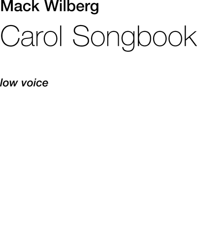 Carol Songbook: Low voice