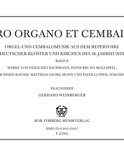 Pro Organo et Cembalo (Band II)