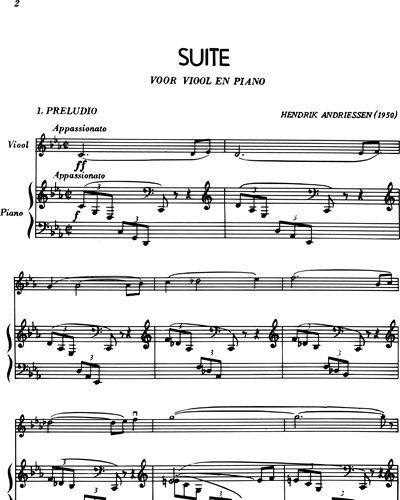 Suite for Violin and Piano 