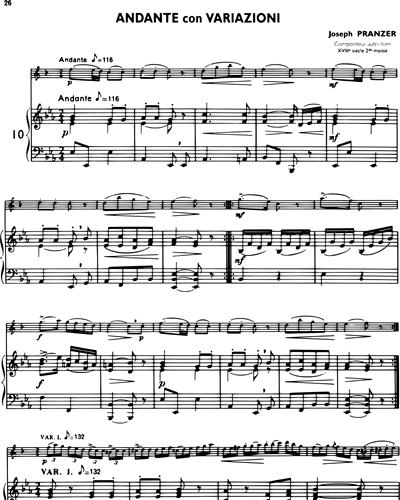 La Clarinette Classique, Vol. D: Andante con Variazioni