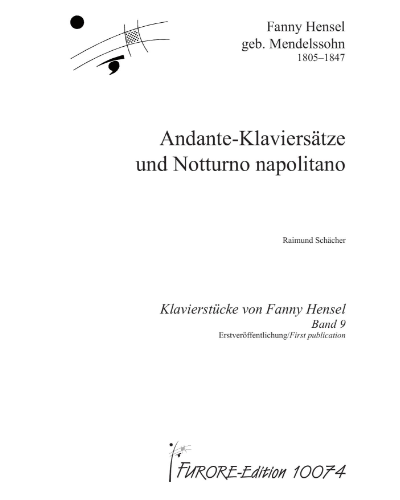 Andante-Klaviersätze und Notturno Napolitano