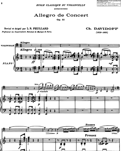 Allegro de Concert in B minor, op.11 