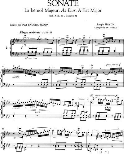 Sonata in A flat Major Hob. 16:46 in A flat major (Vol. 2)