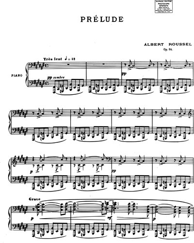 Suite pour piano Op. 14