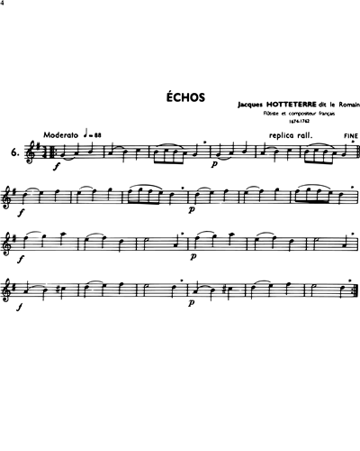 La Flûte Classique, Vol. 1: Echos in G major