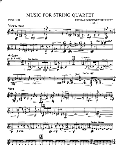 Music for String Quartet 