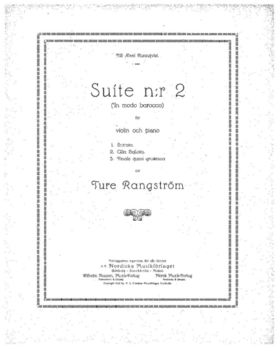 No. 3 (from Suite No. 2 "in modo barocco") 