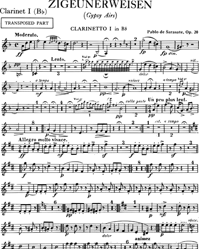 Clarinet 1 Transposed