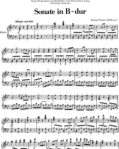 Sonate B-dur op. 1