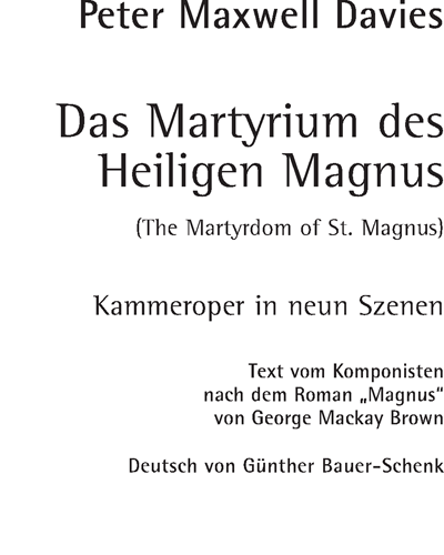 The Martyrdom of St Magnus