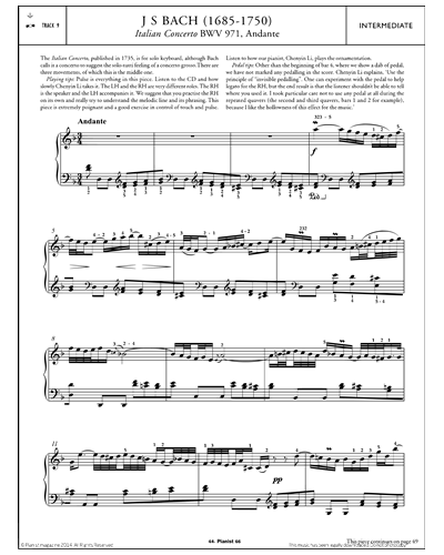 Andante from Italian Concerto BWV 971