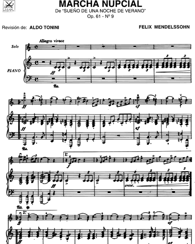 Wedding March (from "A Midsummer Night's Dream"), op. 61 No. 9