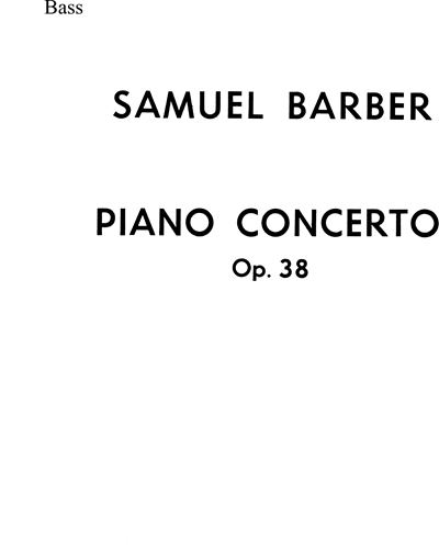 Concerto for Piano and Orchestra, Op. 38