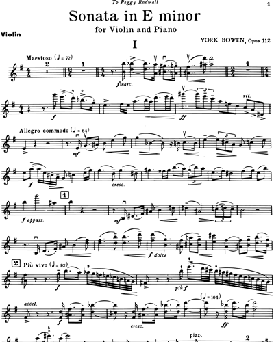 Sonate in E minor, Op. 112