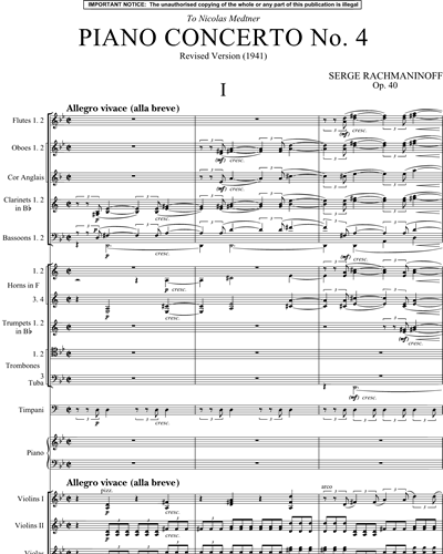 Piano Concerto No. 4, op. 40 [Standard Version]