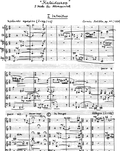 5 Pieces for Wind Quintet, op. 41