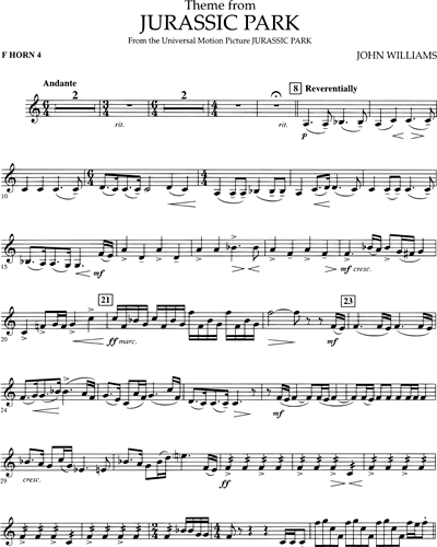 Jurassic Park Theme Flute 1 Sheet Music By John Williams Nkoda - jurrasic park theme song flute cover roblox id