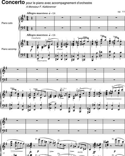 Concerto in E minor for piano, op. 11
