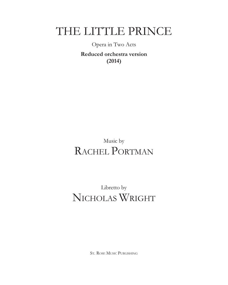 The Little Prince [Reduced Orchestra Version 2014]