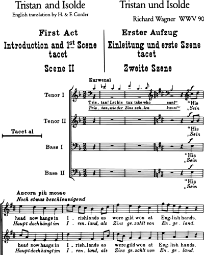 Tristan und Isolde WWV 90 - Musikdrama in 3 Aufzügen