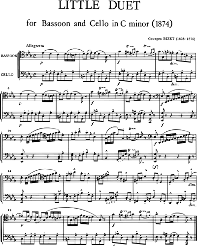 Kleines Duett in c-moll (1874)