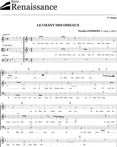 Le Chant des Oiseaux - Gombert