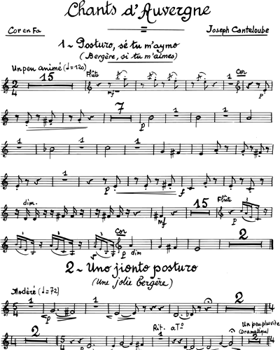 Chants d'Auvergne, Series 5 (complete)