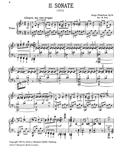Piano Sonata No. 2 in D minor, op. 14