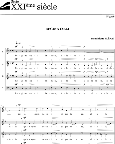 Regina coeli - Plénat