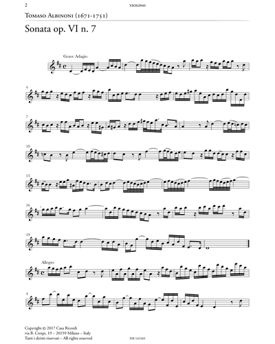 10 Sonate per violino e basso