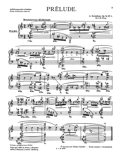 Five Preludes, op. 74