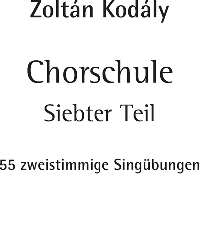 Chorschule, Band 7