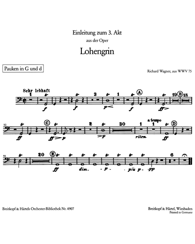 Lohengrin WWV 75 – Einleitung zum 3. Akt der Oper