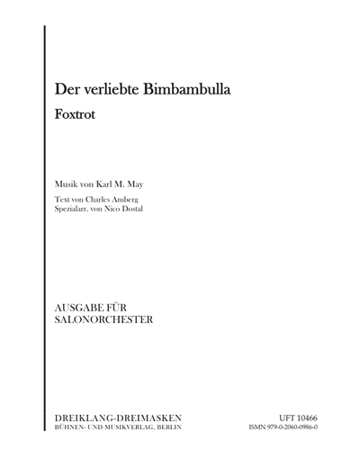 Der verliebte Bimbambulla (Foxtrot)