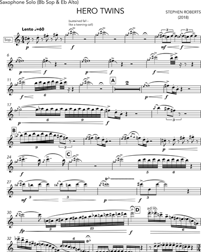 [Solo] Soprano Saxophone in Bb/Alto Saxophone in Eb