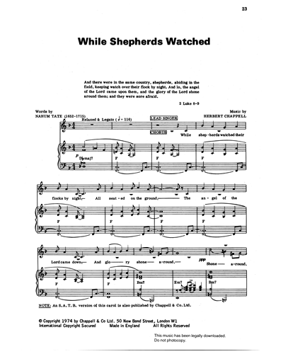 While Shepherds Watched (from 'Carols For Today')
