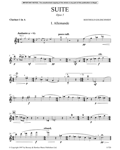 Clarinet 1 in A