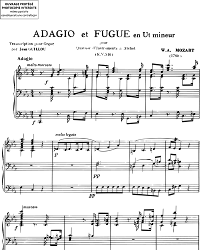Adagio et Fugue en ut mineur