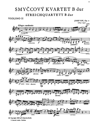String Quartet in B-flat major, op. 11