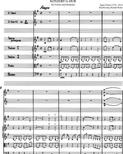 Konzert G-dur für Violine und Orchester n. 7