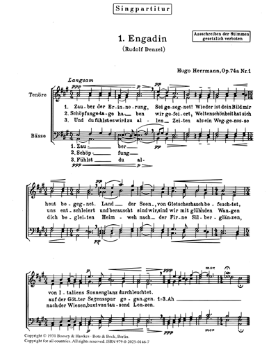 Engadin, op. 74a/1