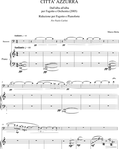 Bassoon & Piano Reduction