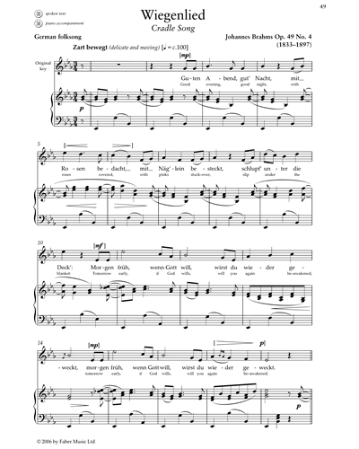 Wiegenlied (Op.49 No.4)
