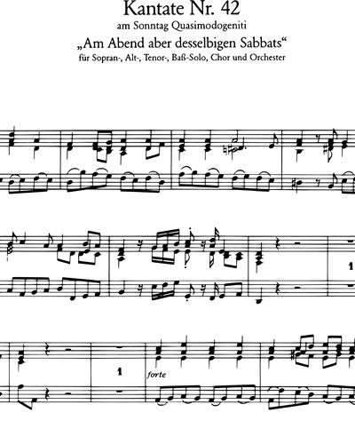 Kantate BWV 42 „Am Abend aber desselbigen Sabbats“