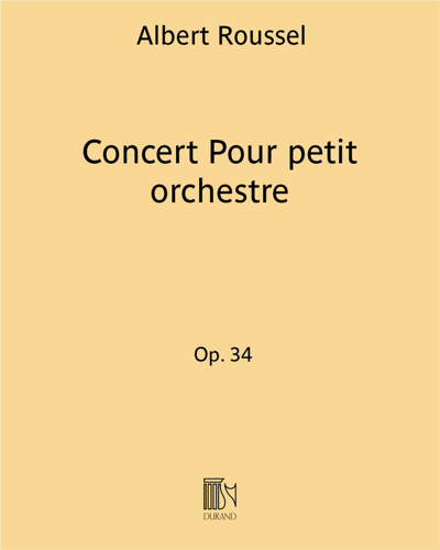 Concert Op. 34 - Pour petit orchestre