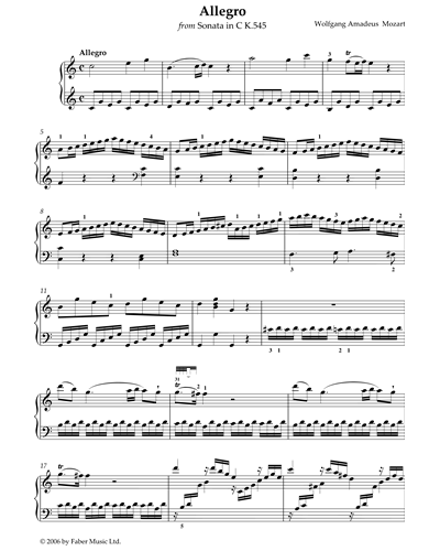 Allegro from Sonata in C major, K. 545