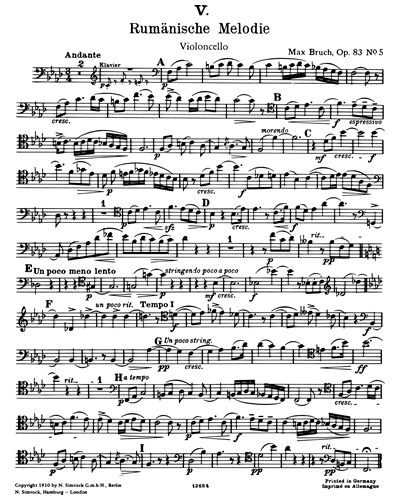 Eight Pieces, op. 83 (No. 5 in F minor)
